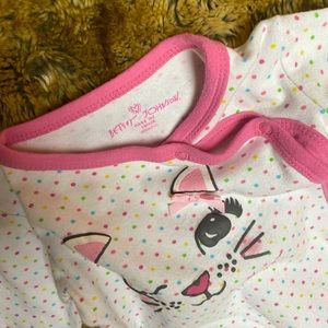 5/$20 💝 BETSEY JOHNSON Baby 6-9 months Kitty Cat Footie Pajama